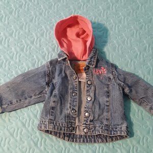 LEVI's Jacket Toddler 24 month with pink hoodie